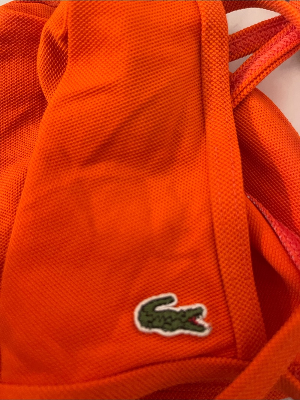 Lacoste Orange Women's Bikini Bottom with Green Crocodile Logo